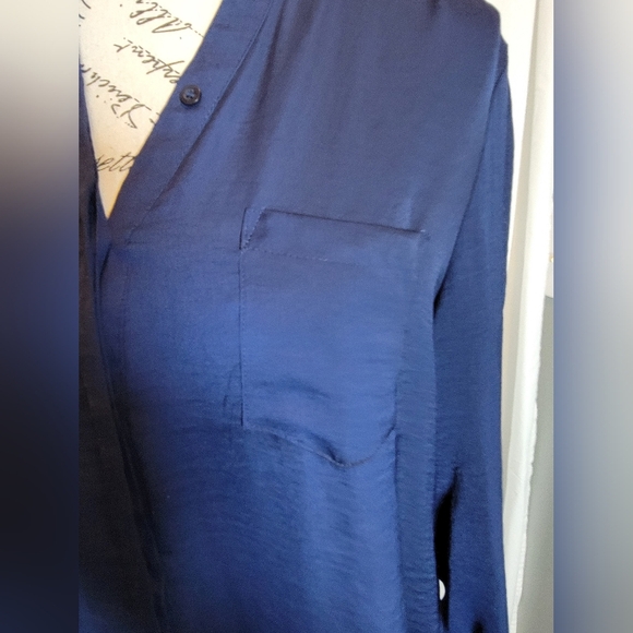 A.P.C. Deep Blue Women's Blouse - Picture 6 of 9